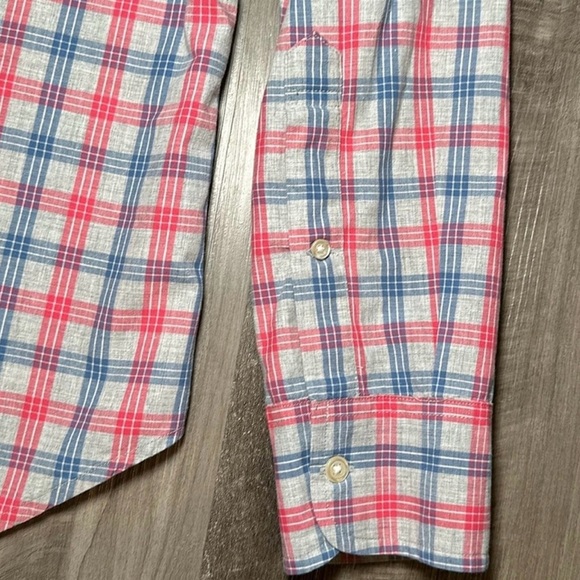 Bonobos Men's Slim Fit Plaid Shirt - Red and Blue - Picture 3 of 5